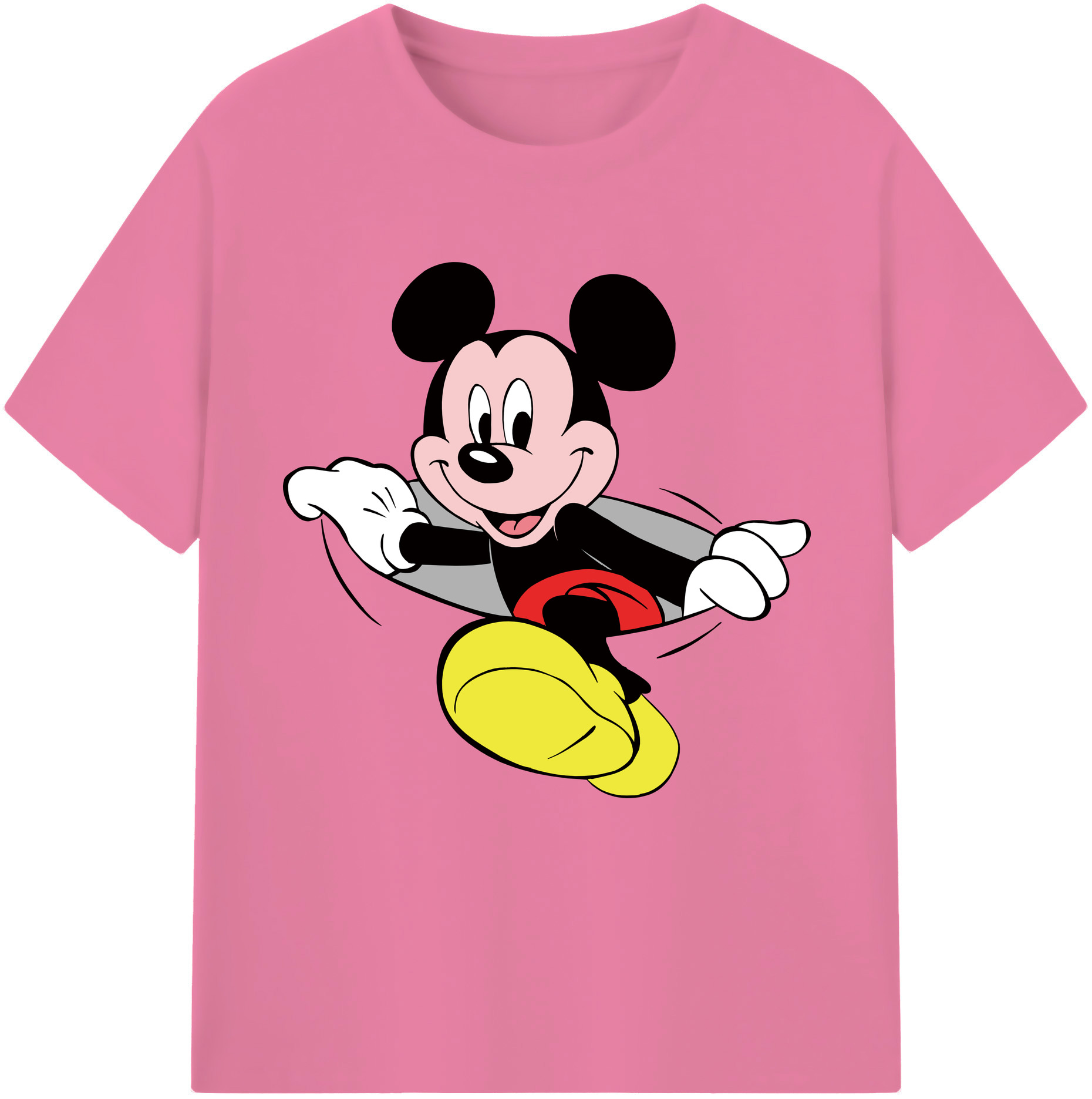 （画像用） ミッキーマウス Mickey Mouse 綿100％半袖Tシャツ（フロントプリント）
